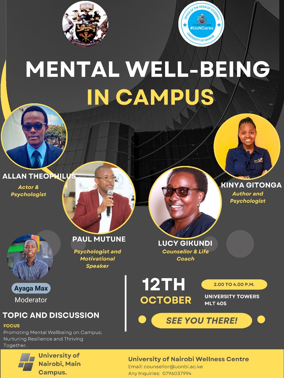 Wellness Center: Mental Well-Being on Campus Session