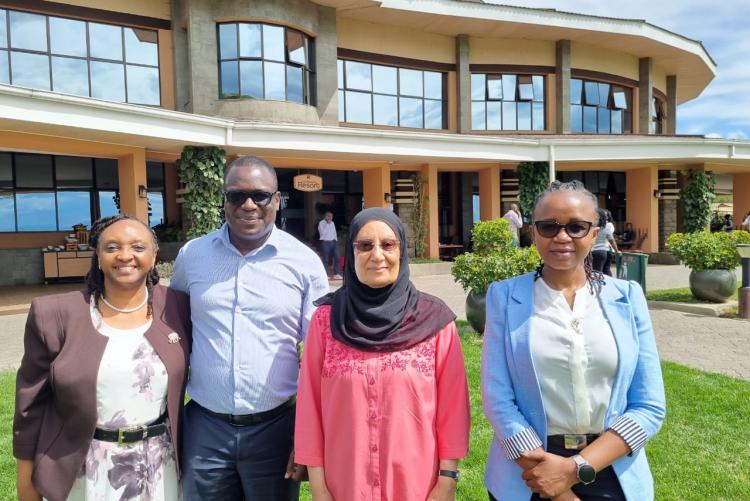 Post Partum Haemorrhage (PPH) UoN team: FIGO President - Dr. Kihara Anne Beatrice, Dr. Nyakundi Gwako, Prof. Zahida Qureshi, and Jeniffer Okore.