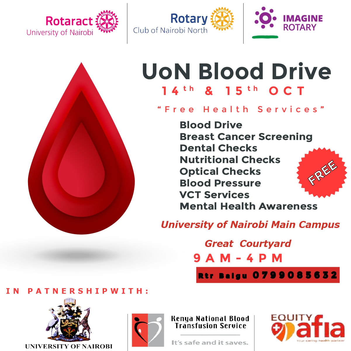 UoN Blood Drive 14th and 15th October, 2022