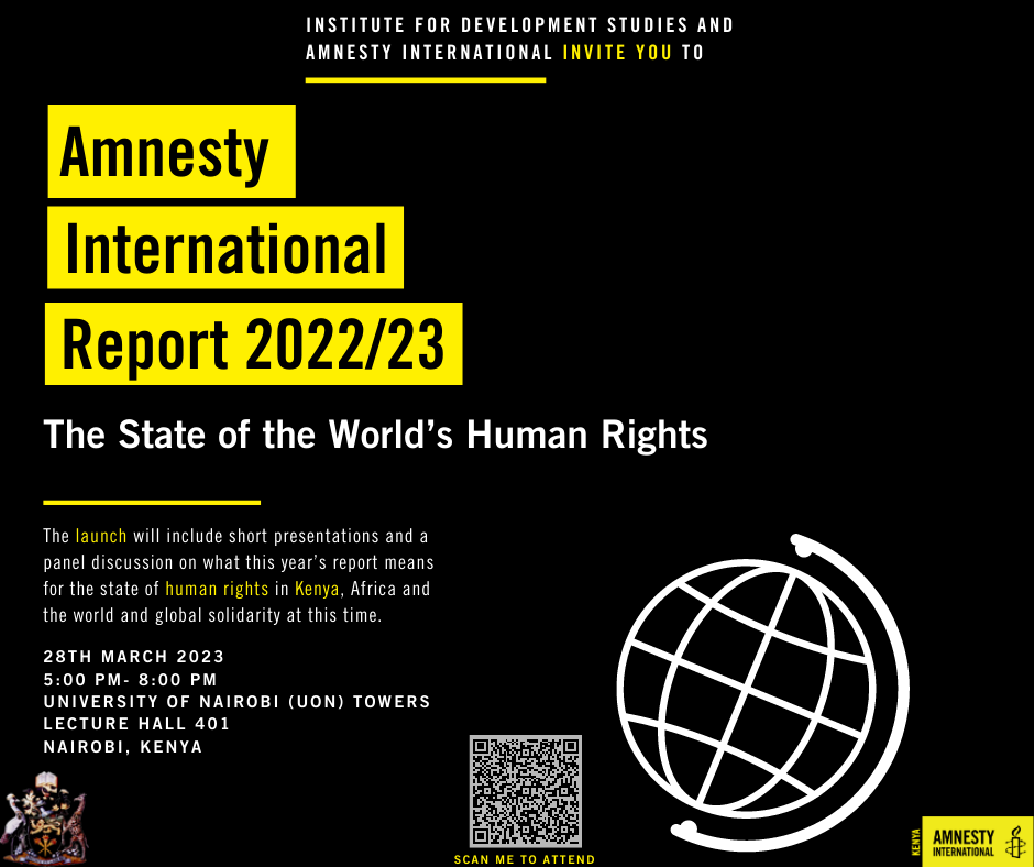 Invitation to the Launch of Amnesty International Report 2022/23