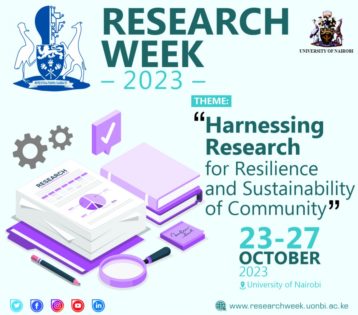 RESEARCH WEEK 2023: HARNESSING RESEARCH FOR RESILIENCE AND SUSTAINABILITY OF COMMUNITY