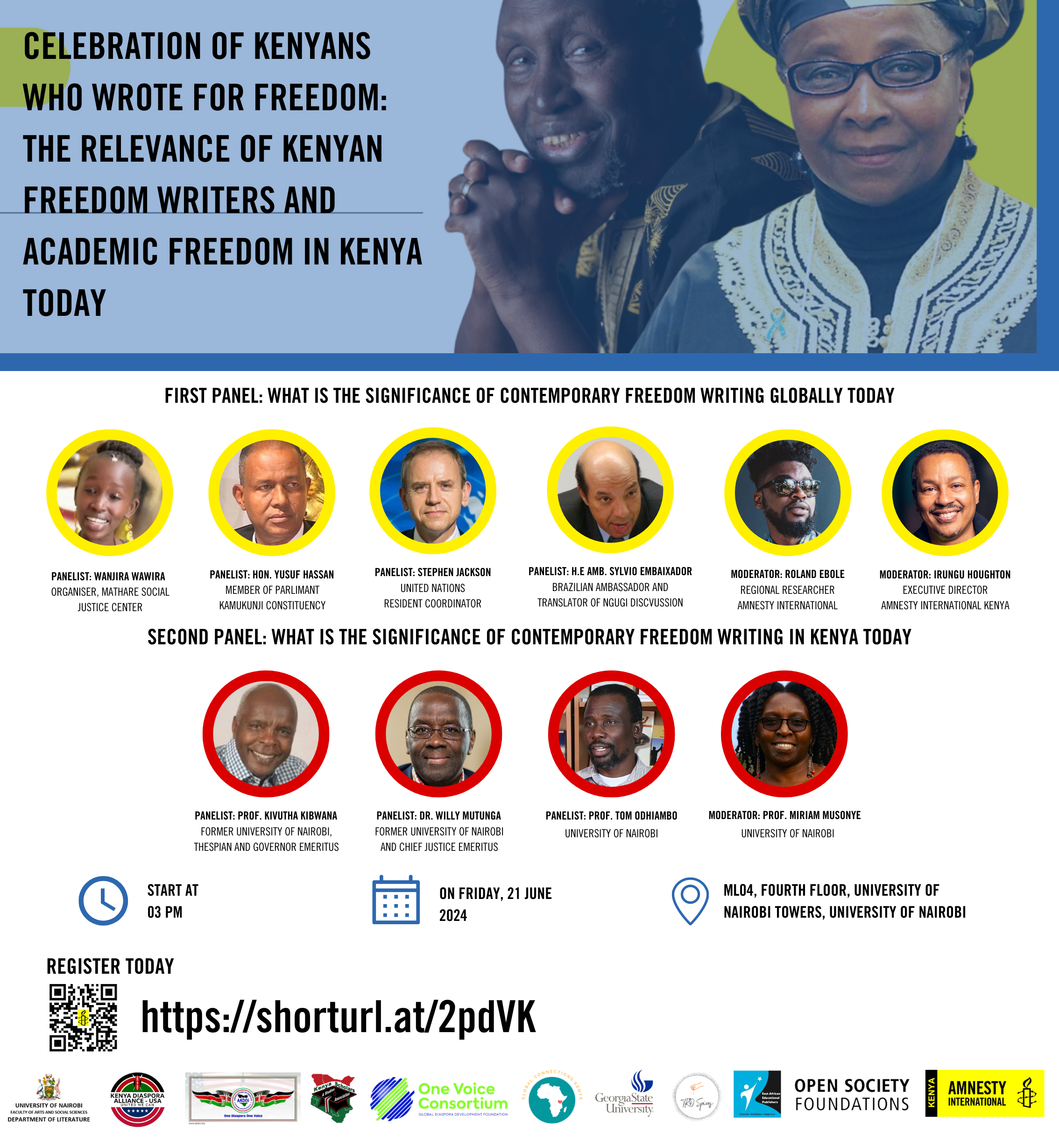 Notice and Invitation to a celebration on the Relevance of Kenyan Freedom Writers and Academic Freedom in Kenya Today
