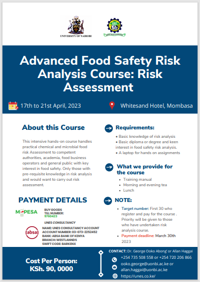 Advanced food security risk analysis course