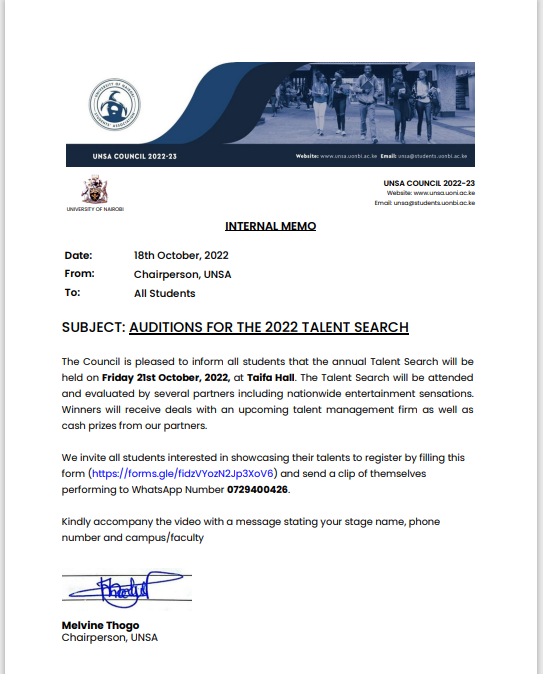 Talents search auditions