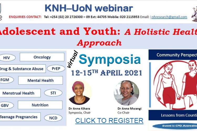 Webinar poster: Adolescent and youth.