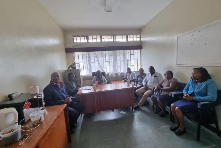 Gynaecological Oncology fellowship students meeting  with HOD - Prof. Cheserem