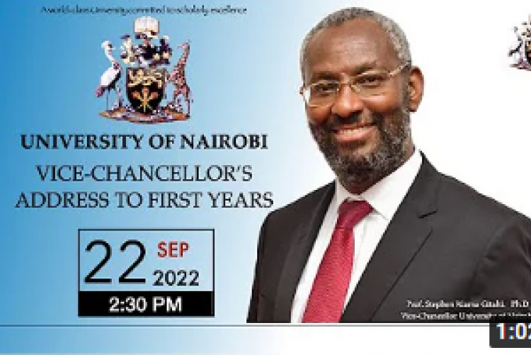 UoN Vice-Chancellors Address to the 2022 First Years