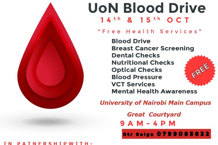 UoN Blood Drive 14th and 15th October, 2022