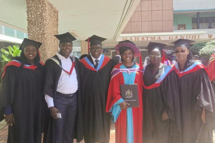 68TH GRADUATION CEREMONY UON (DR. DIANA ONDIEKI WITH MMED OBS/GYN  GRADUANDS)