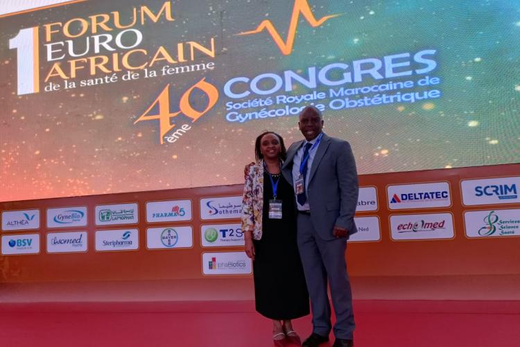 DR. KIHARA ANNE BEATRICE AND DR. KIREKI OMANWA AT THE 1ST FORUM EURO AFRICAIN AND 40TH CONGRESS OF SOCIETY ROYAL 
