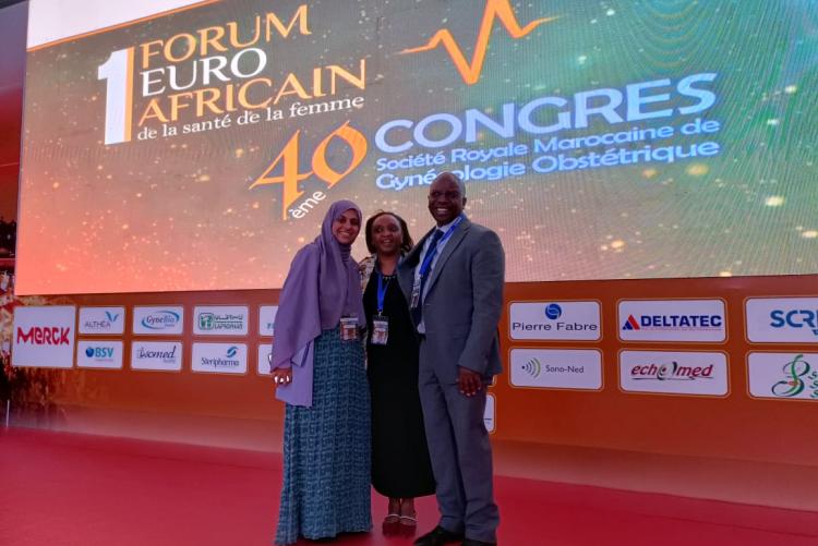 DR. KIHARA ANNE BEATRICE AND DR. KIREKI OMANWA AT THE 1ST FORUM EURO AFRICAIN AND 40TH CONGRESS OF SOCIETY ROYAL 