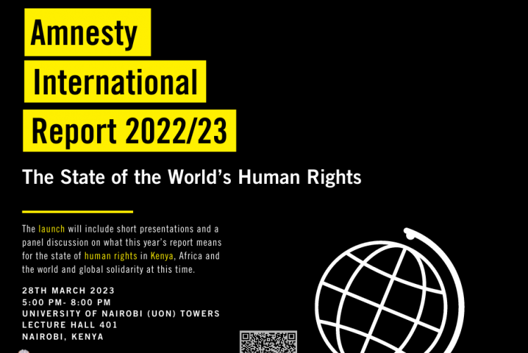 Invitation to the Launch of Amnesty International Report 2022/23