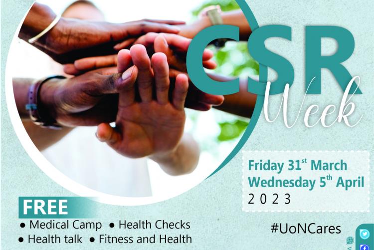 UON CORPORATE SOCIAL RESPONSIBILITY (CSR) WEEK MARCH 31ST -APRIL 6TH, 2023