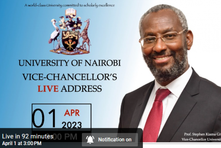 UoN Vice Chancellor's address -April 1, 2023 at 3:00pm