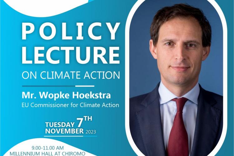 INVITATION TO A POLICY LECTURE BY EU COMMISSIONER ON CLIMATE ACTION