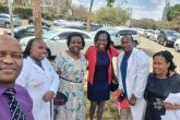 HOD - PROF. CHESEREM WITH GYNAECOLOGICAL ONCOLOGY COURSE COORDINATOR DR. KOSGEI AND FELLOWSHIP DOCTORS