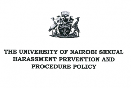 UON SEXUAL HARASSMENT PREVENTION AND PROCEDURE POLICY
